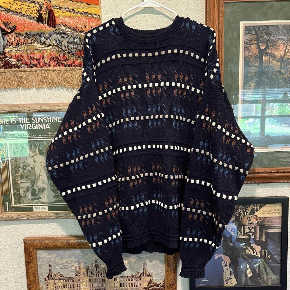 NWOT Vintage 80’s/90’s Colorful Jantzen‎ Knit Sweater Size Large